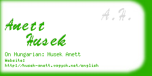 anett husek business card